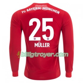 Billige Fotballdrakter FC Bayern München Thomas Müller 25 Hjemmedraktsett 2019/20 Langermet